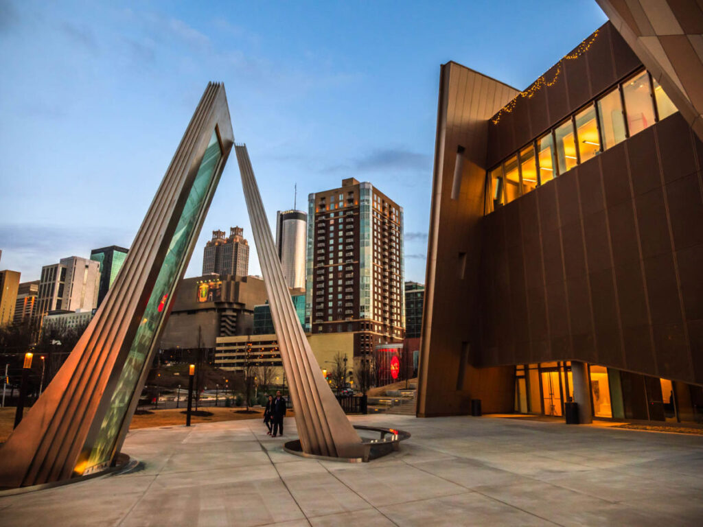 View outside the National Center for Civil and Human Rights