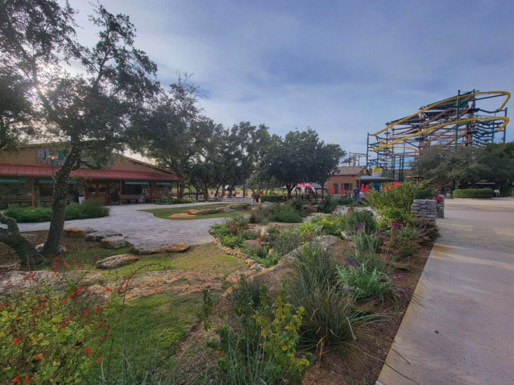 View of the garden at Natural Bridge Caverns