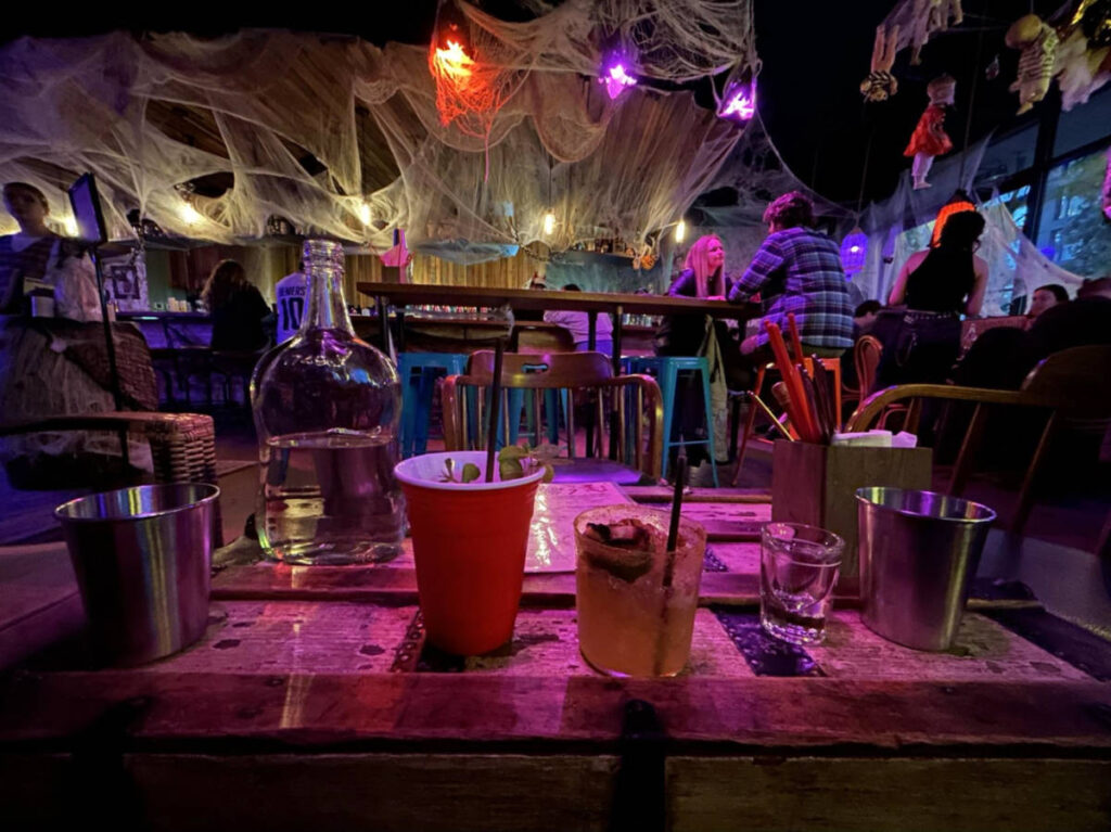 View inside of Navy Strength bar during Halloween