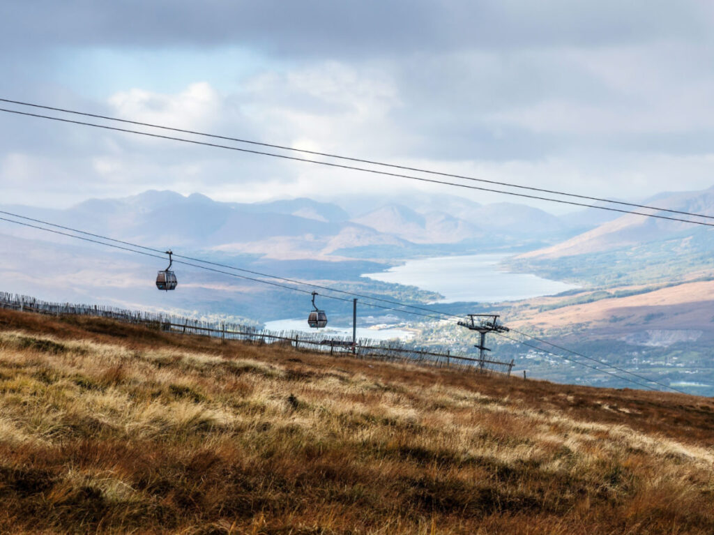 View of the Nevis Range Mountain Gondola
