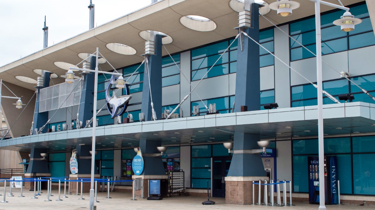 Exterior view of the Newport Aquarium