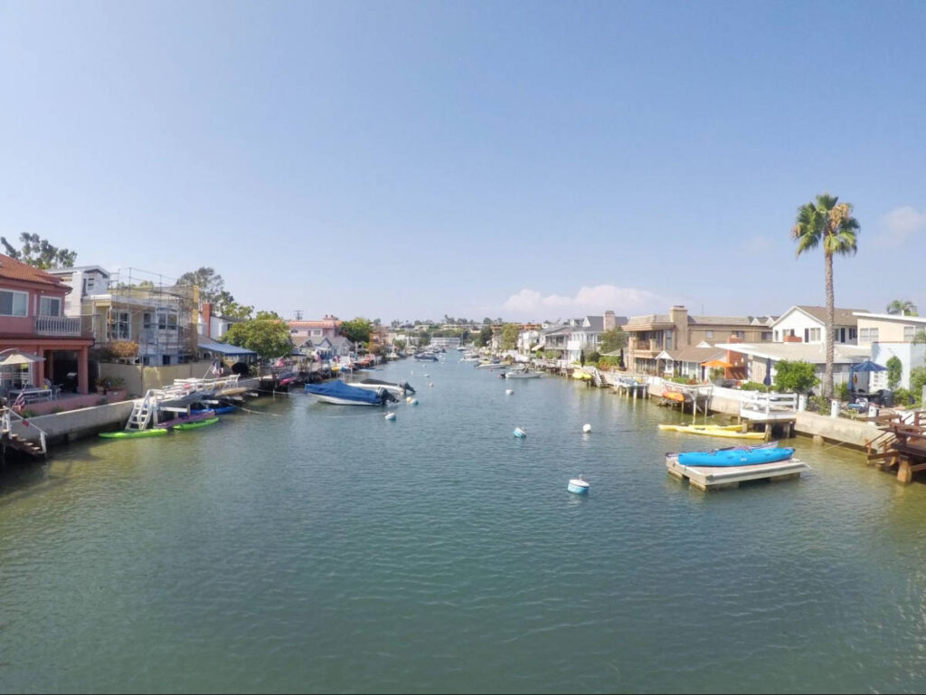 Scenic view of the bay at the Newport Beach