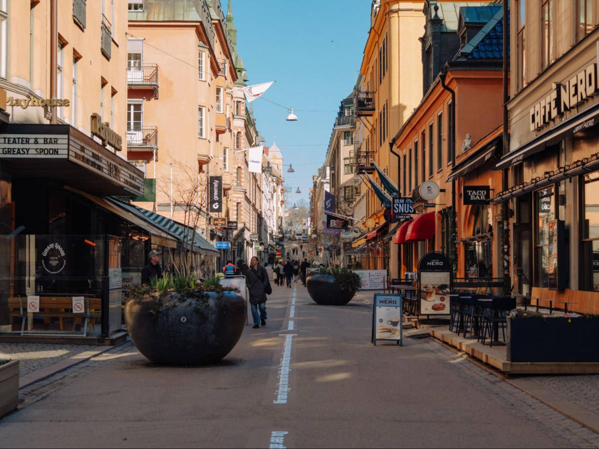 The shopping street in Norrmalm