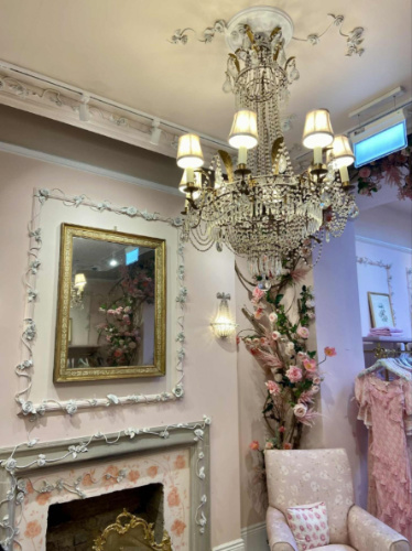 View of the intricate interior of a boutique in Notting Hill