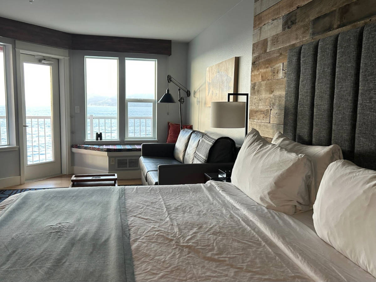 The room with ocean view at the Cannery Pier Hotel and Spa