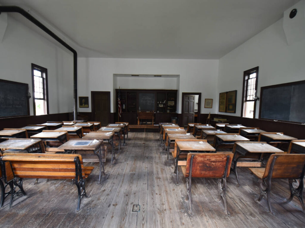 View of the vintage interior of the Ohio Village at the Ohio History Center