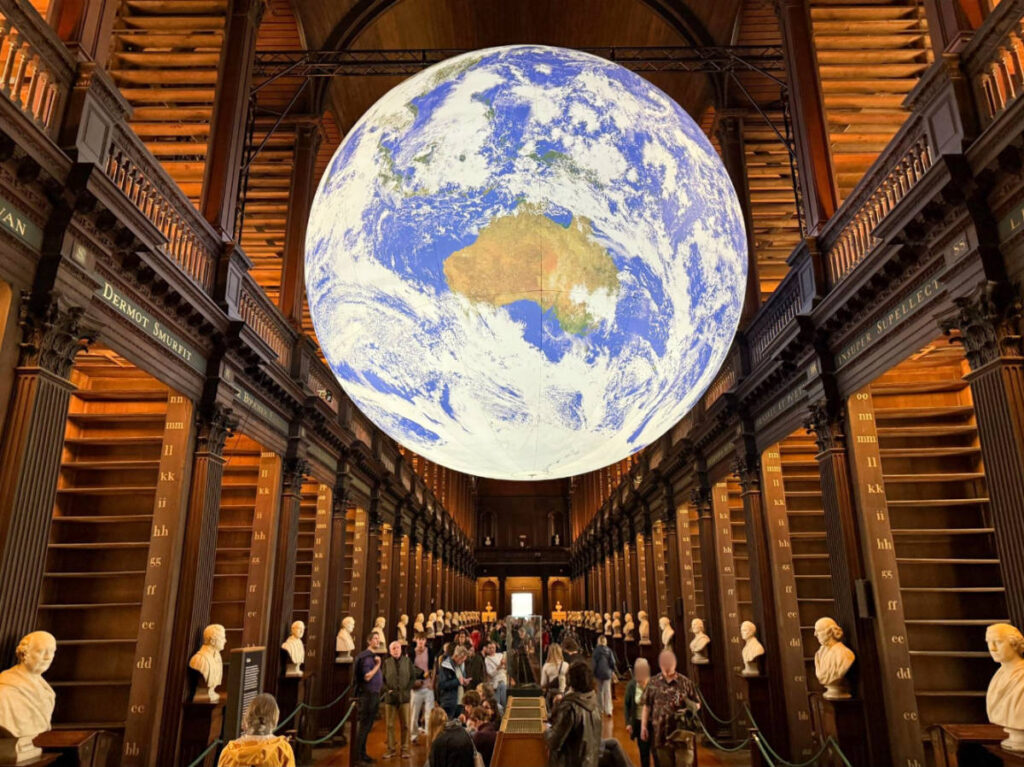 View of people inside the Old Library’s Long Room