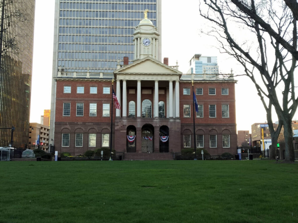 Facade of the Old State House of Connecticut