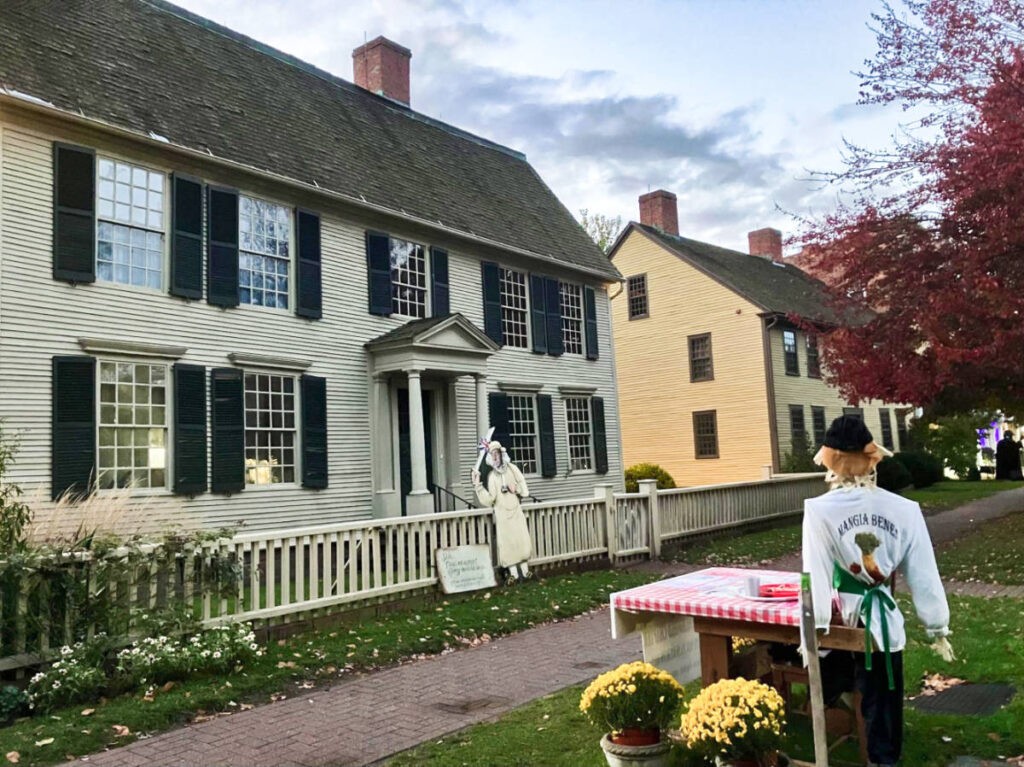 View of the houses at the historic district of Old Wethersfield