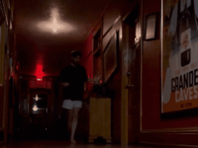 Betty's partner, Michael pranking Betty's cousin at the Oliver House
