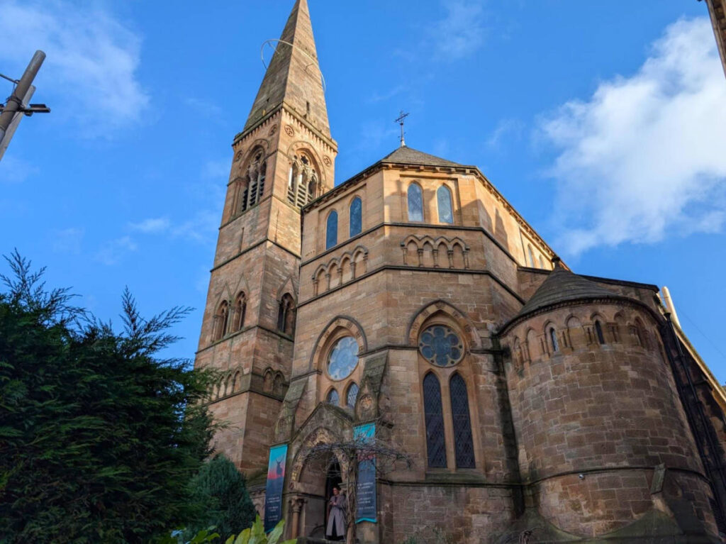 Perspective view of the exterior of Òran Mór