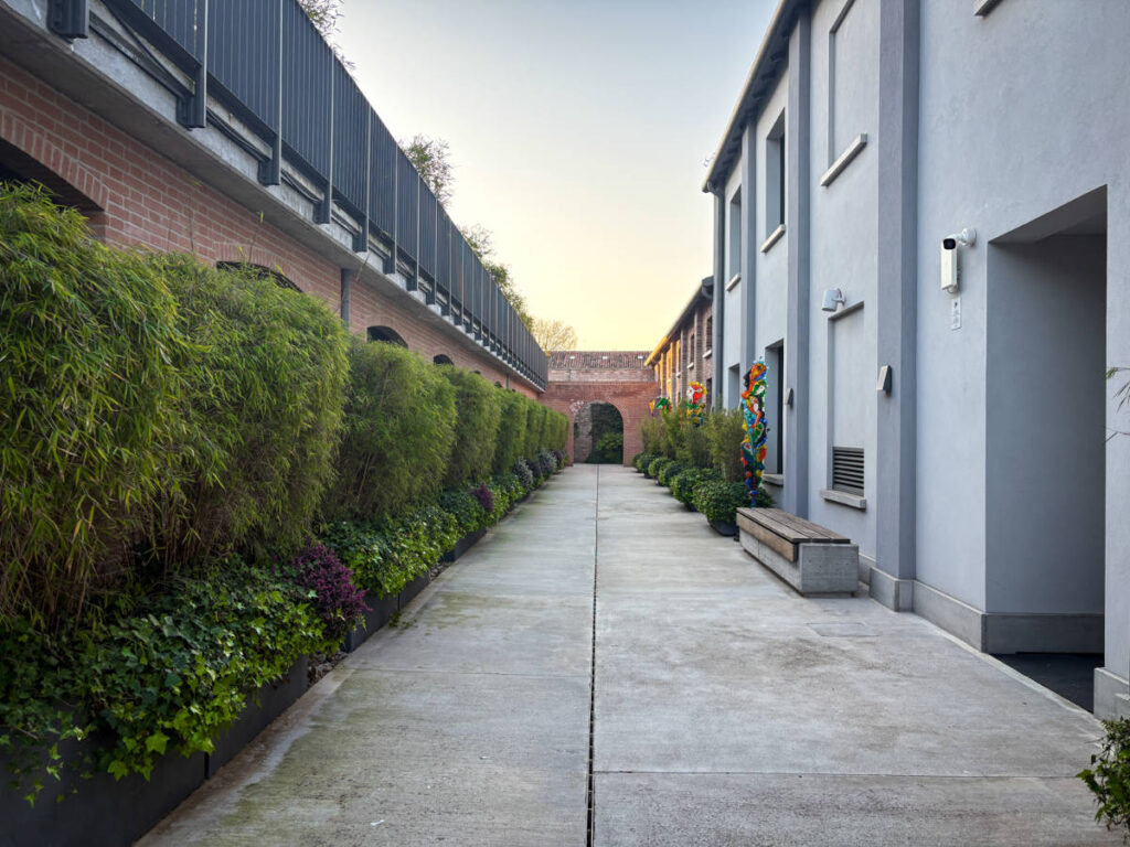 The greenery around the outdoor space at the NH Collection Venezia Murano Villa
