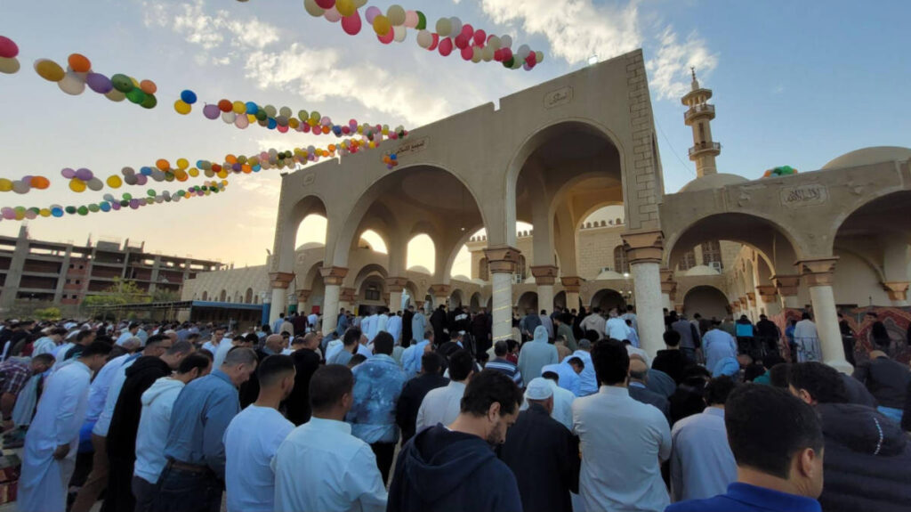 People outside the mosque