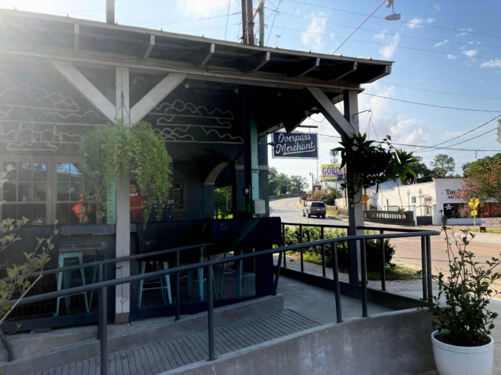 The Overpass Merchant restaurant from the outside