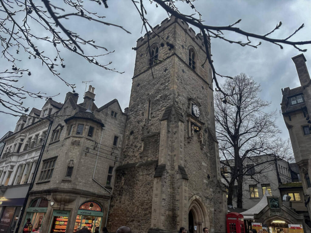 View of the gothic buildings in Oxford