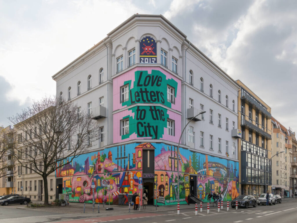The painted exterior of the Urban Nation