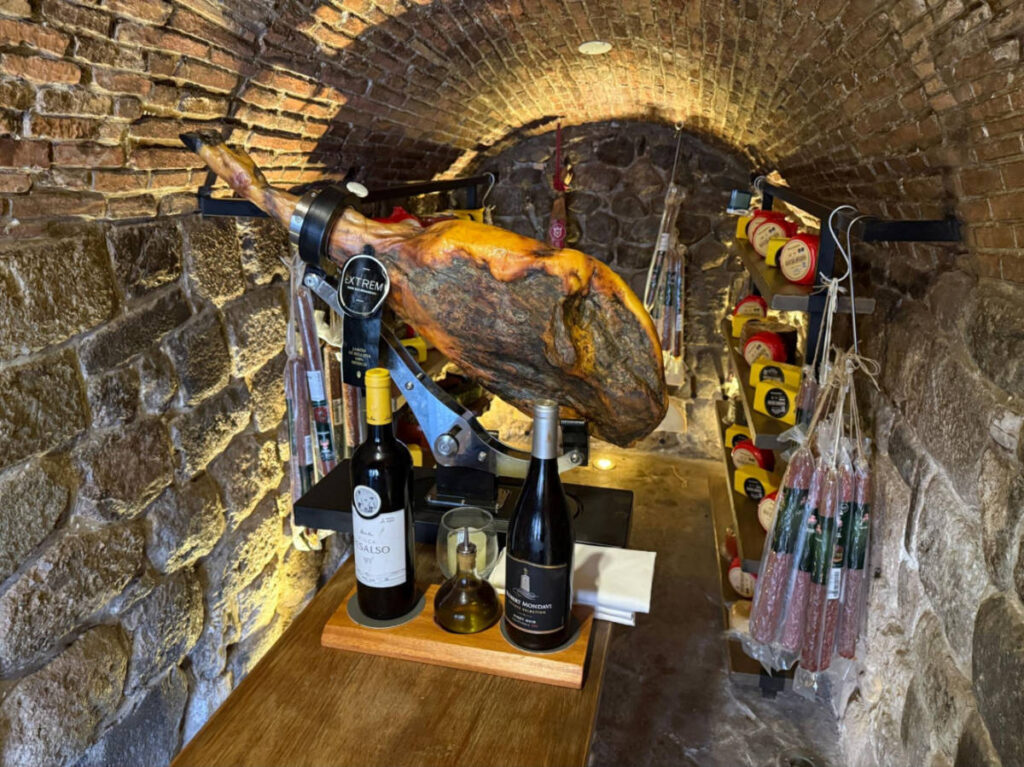 View of the cave like wine cellar in Palacio del Inka