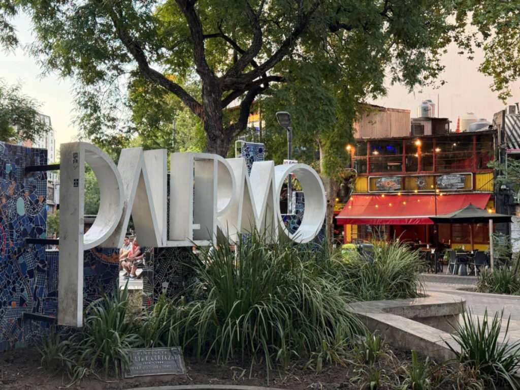 A huge landmark signage of Palermo