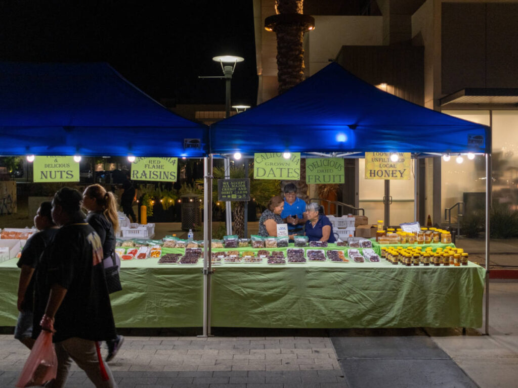 Vendors selling their products at Palm Springs VillageFest