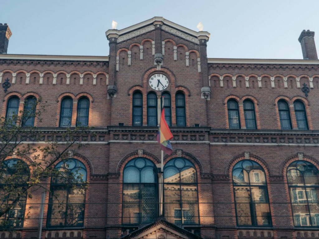 Exterior view of the brick walled building of Paradiso
