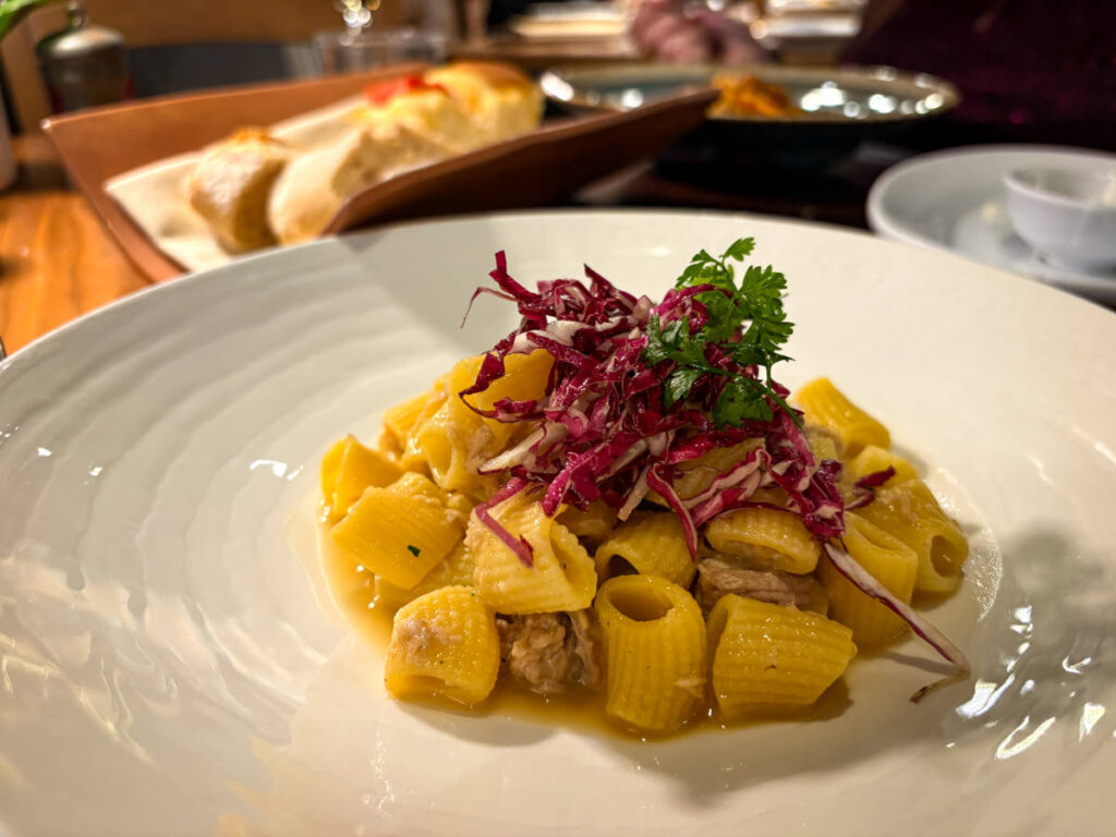 An appetizing dish on the plate at Bacaromi