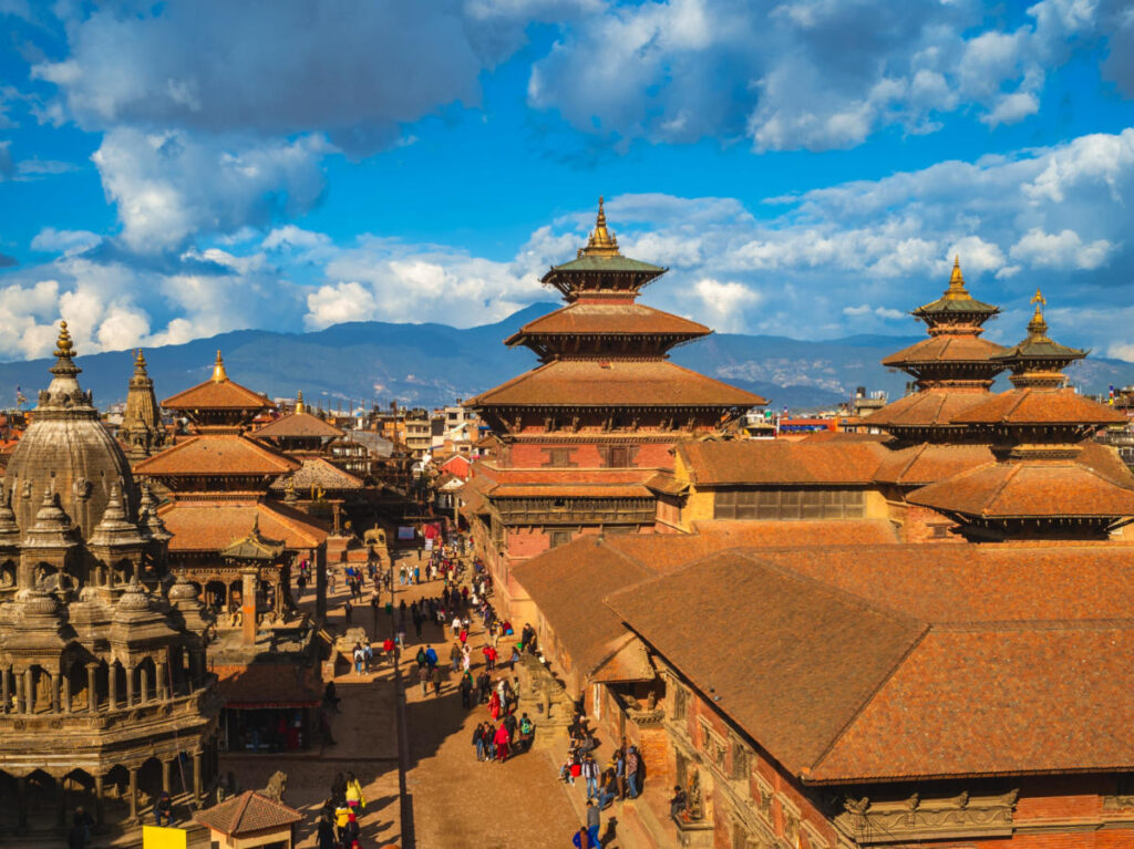 Top view of Patan Durbar Square located at Kathmandu