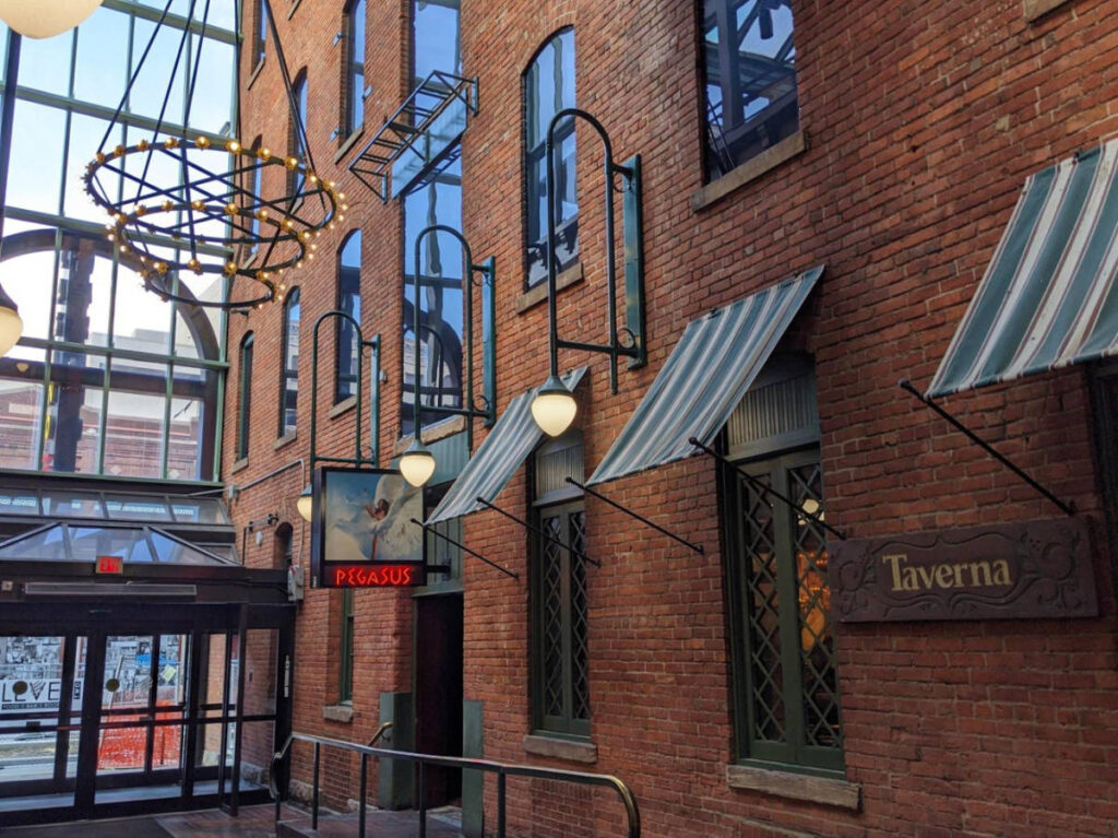 View of the entrance to Pegasus Taverna