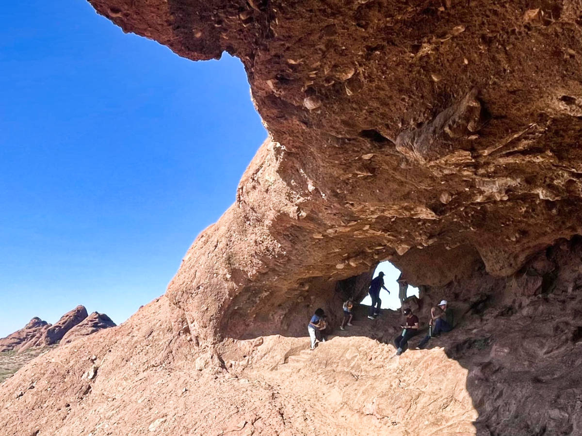 People hiking at the Papago Park