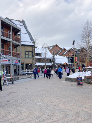 View of people at the River Run Village