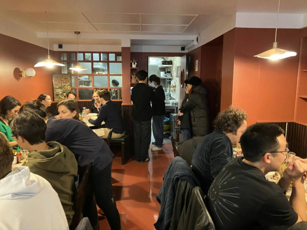 People dining inside the Vietnamese restaurant