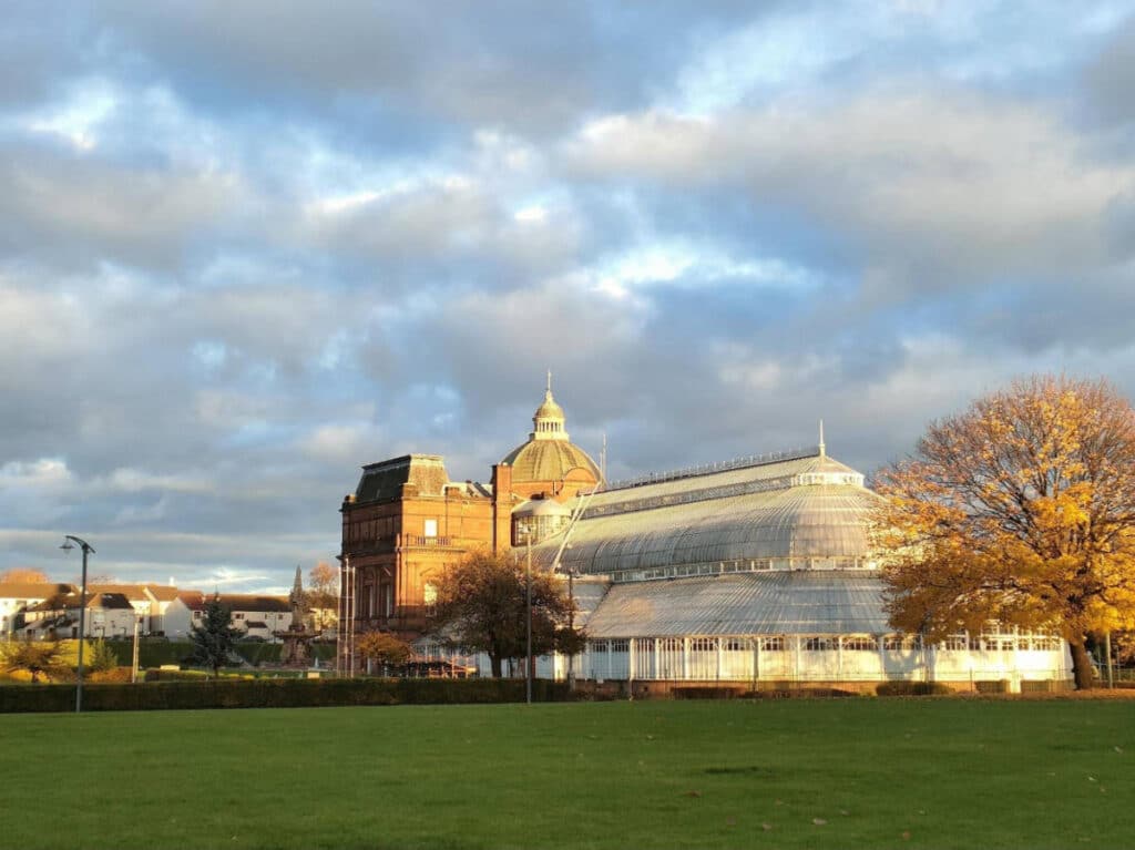 View of the People’s Palace in Glasgow Green from the outside