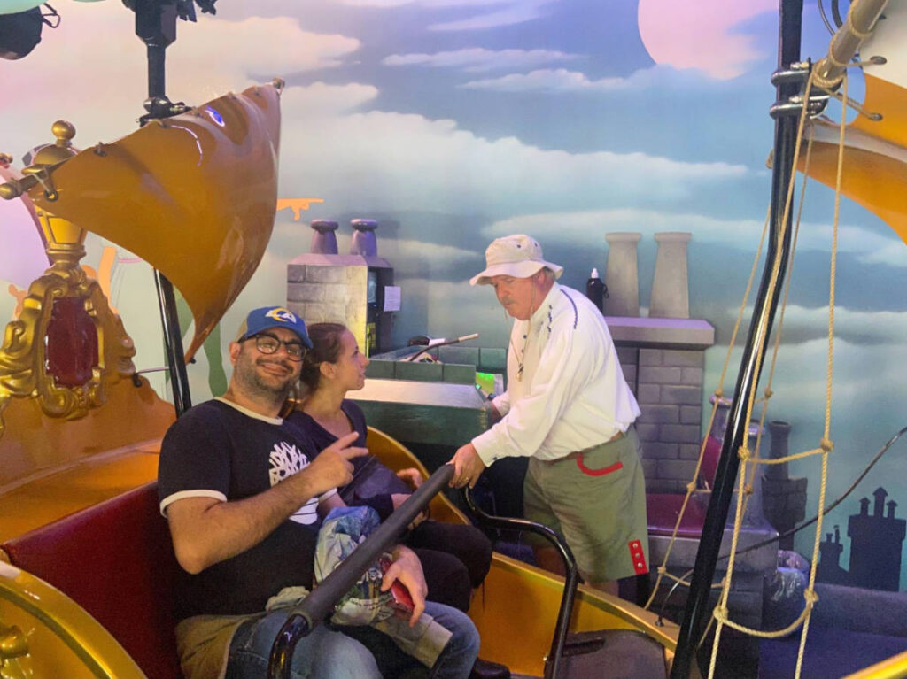 The author's family at the Peter Pan’s Flight