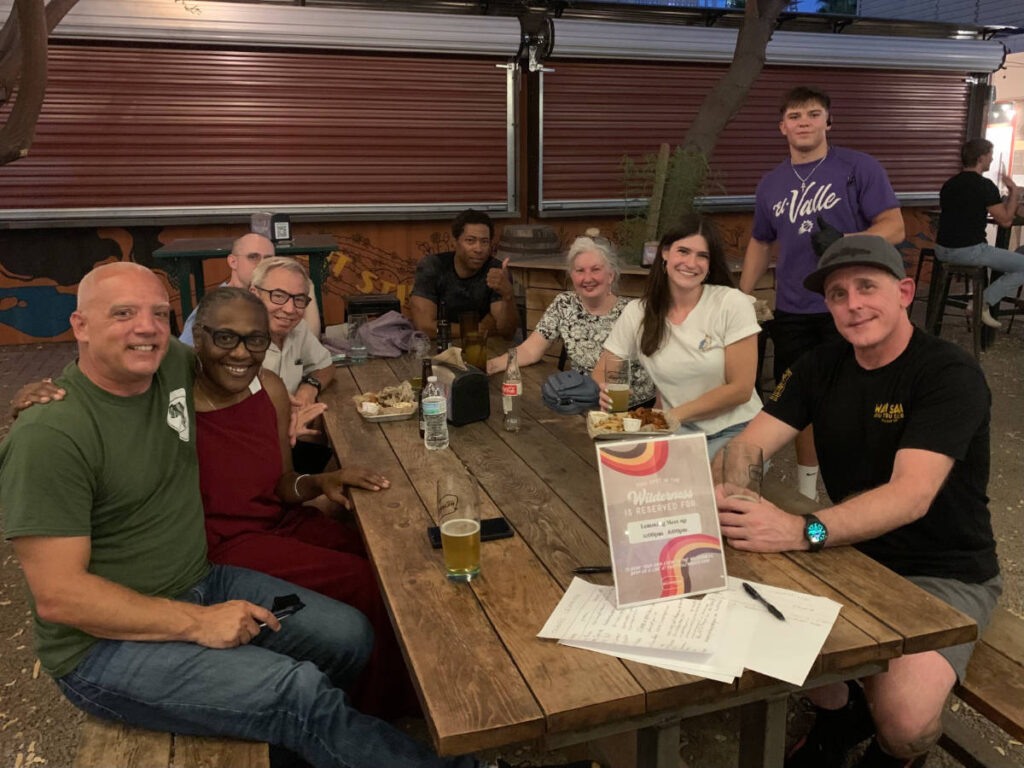 Travel Lemming writer, Betty Hurd with some of the people who attended the recent Phoenix Meetup