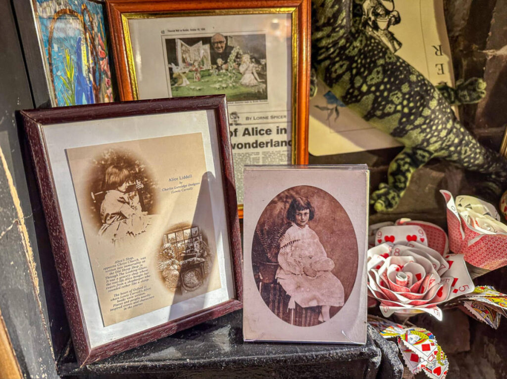 The framed photos in Alice’s Shop