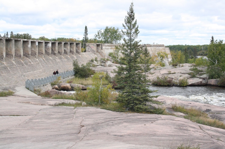 View of trees at the Pinawa Dam Provincial Park