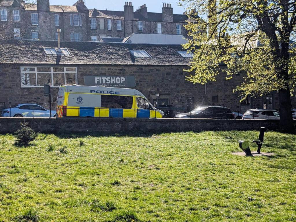 A police van parked in Scotland