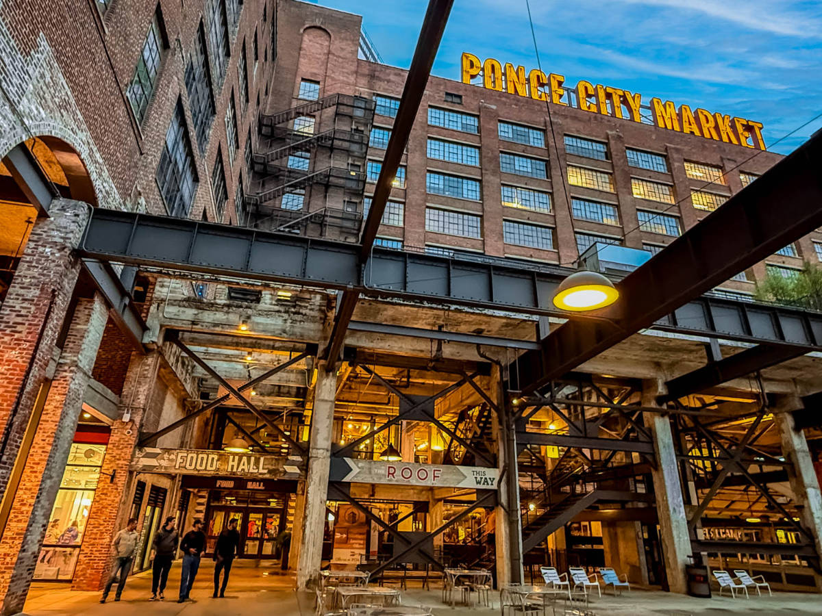 View of the Ponce City Market from the ground floor