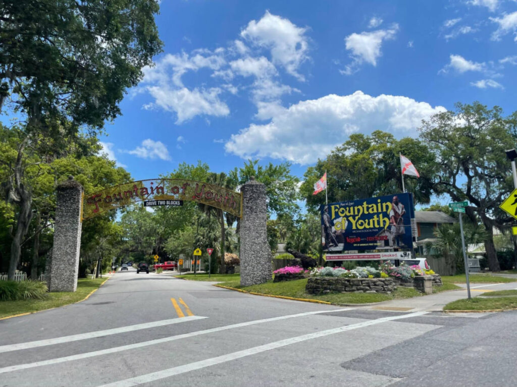 The entrance view to Ponce de Leon's Fountain of Youth