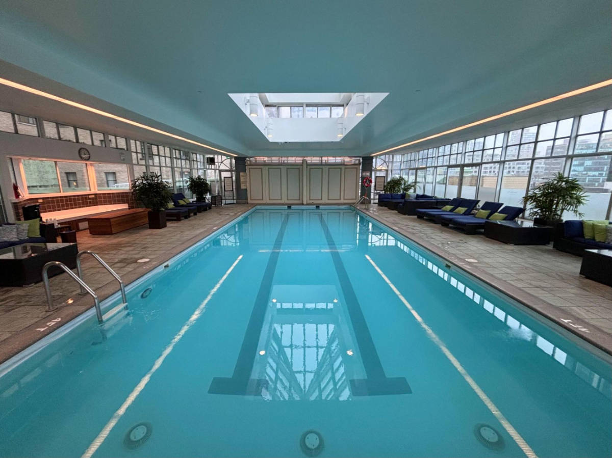 View of the indoor pool in Fairmont Hotel Vancouver