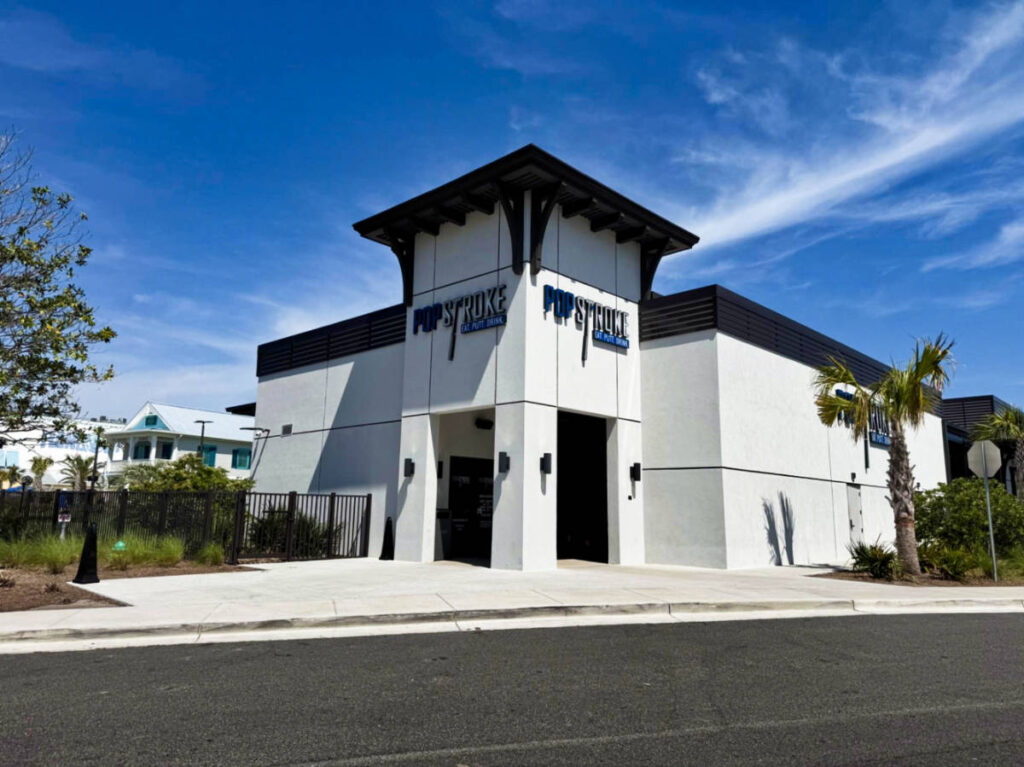 Exterior view of the PopStroke Mini Golf Course