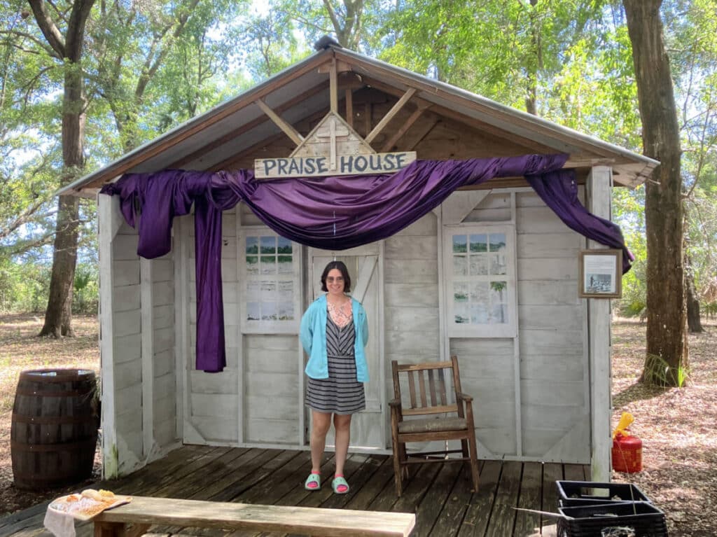 The author, Meg O’Connor smiling for a photo in Mitchelville Freedom Park