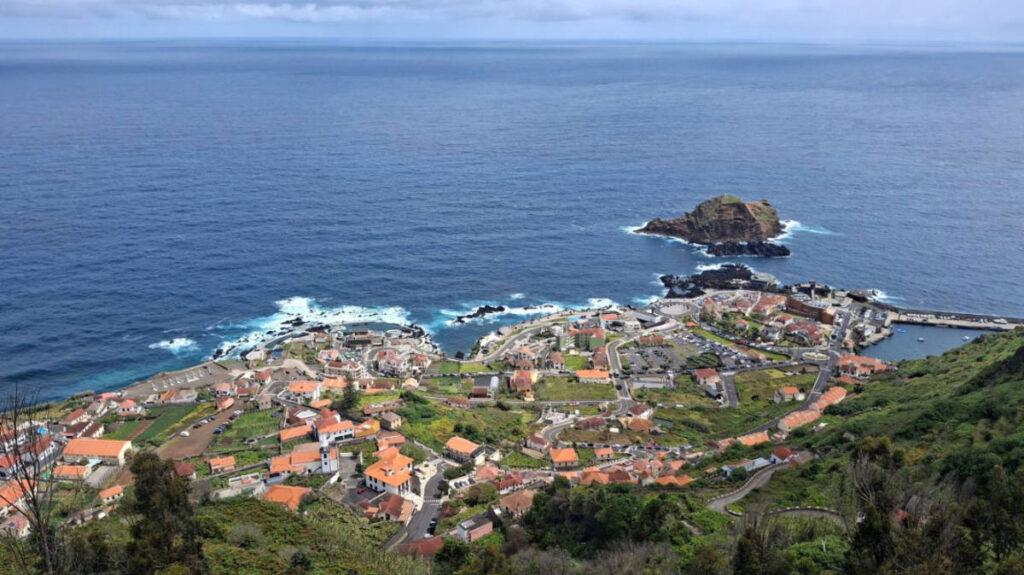 Aerial view of the island with landscape views in Madeira
