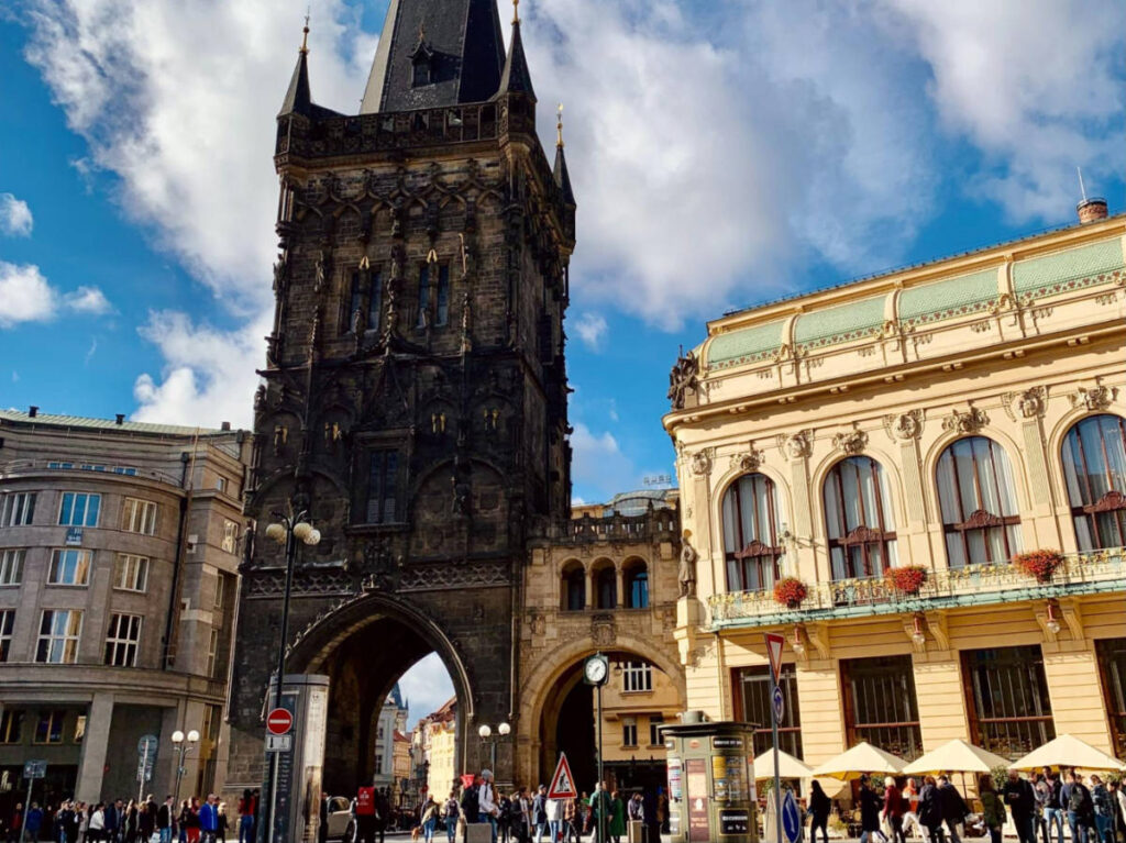 Magnificent view of the Powder Gate Tower