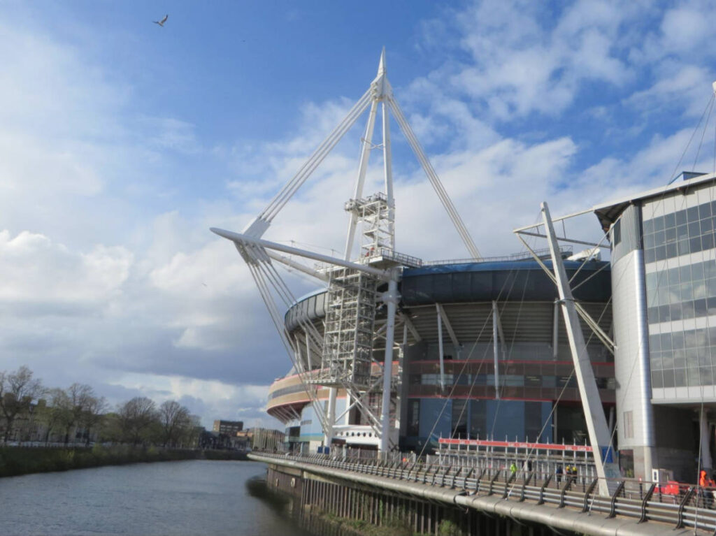 The waterfront view of The Principality Stadium