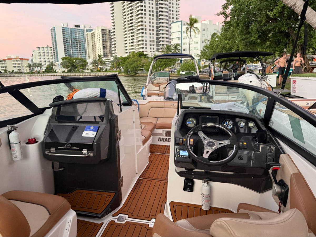 View of the interior of the private charter boat