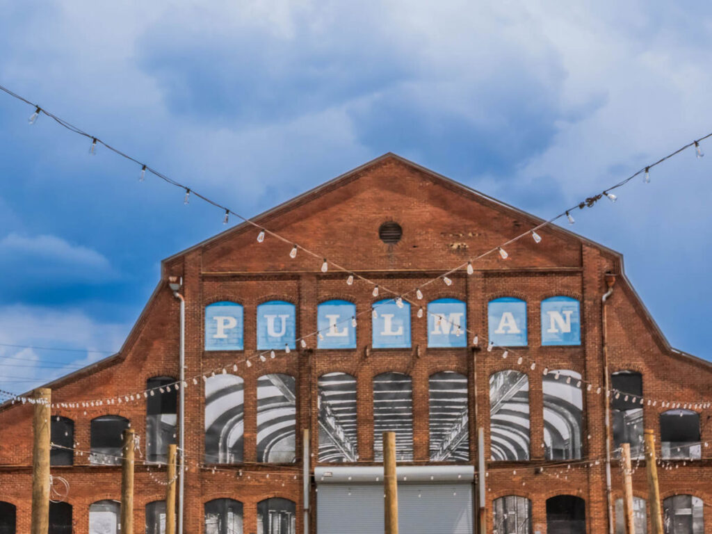 The facade of Pullman Yards