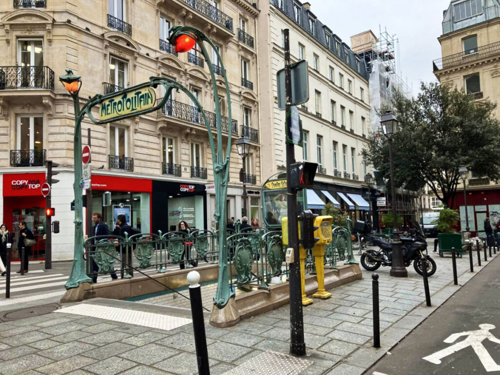 The Quatre-Septembre Métro station in the 2nd Arrondissement