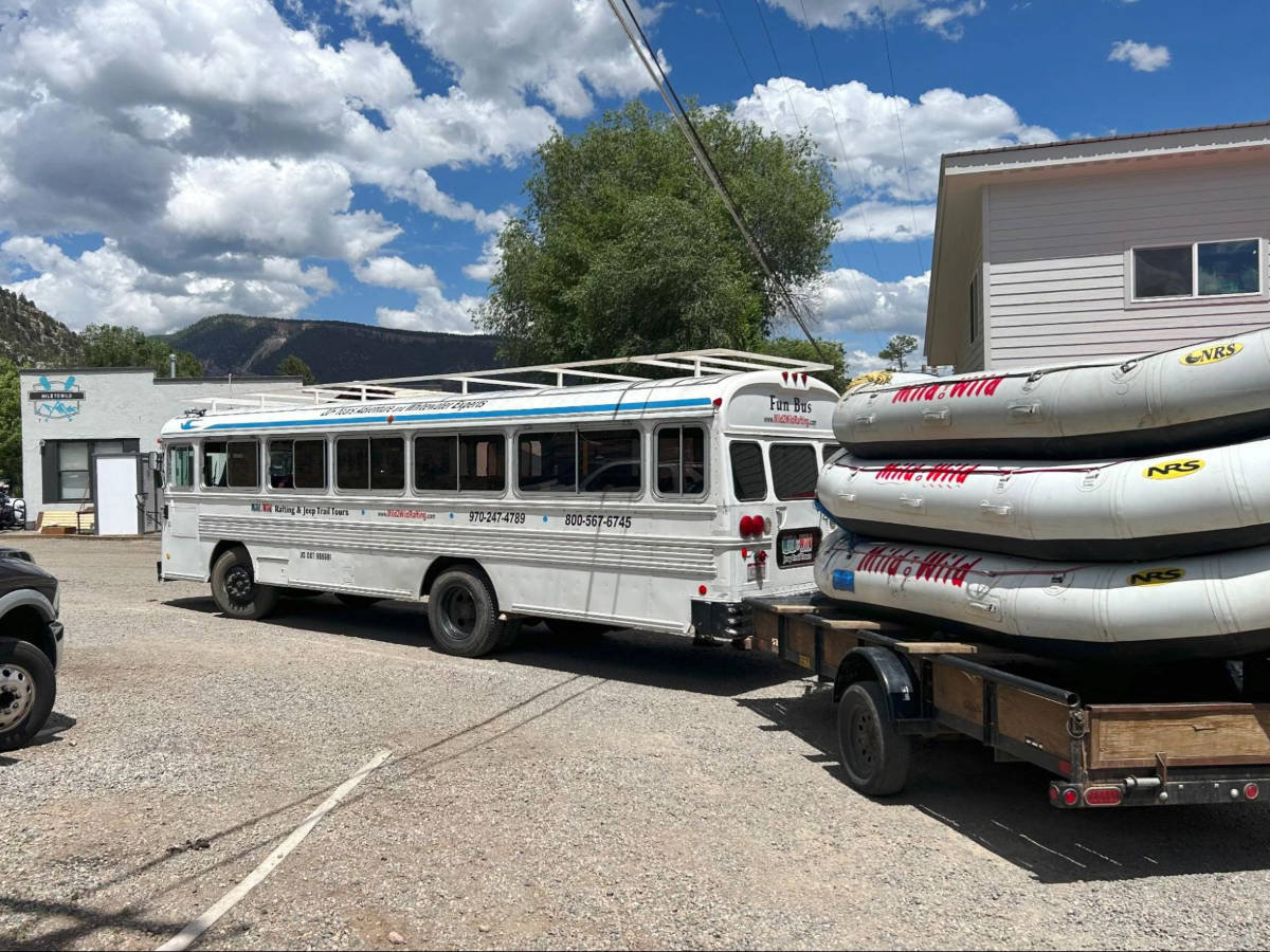 The rafting tour transportation