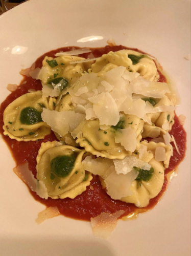 A plate with ravioli