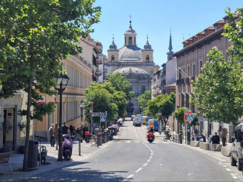 View of the street leading to Real Basílica de San Francisco el Grande